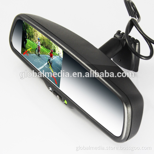 GERMID 4.3 inch rear view mirror monitor with parking sensors and auto brightness LCD rear view camera